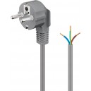 Câble à contact de protection coudé à confectionner, 1,5 m, gris