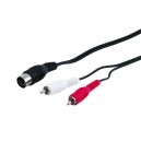 Adaptateur de C&acirc;ble Audio, DIN Femelle vers RCA M&acirc;le St&eacute;r&eacute;o